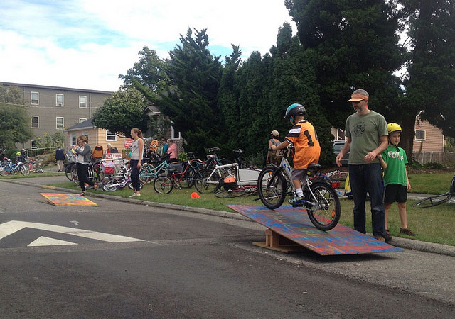 Teeter totter in the bike rodeo